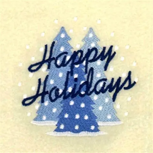 Happy Holidays Ornament Embroidery Design Low Price