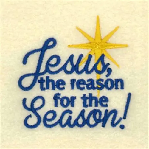 Jesus the Reason for Season Ornament Embroidery Design Direct From Factory