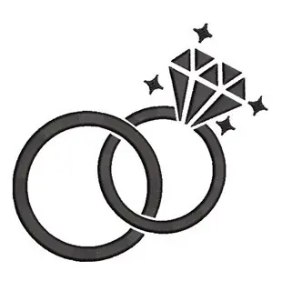 Price Cut Wedding Ring Embroidery Design