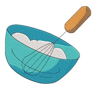 Mixing Bowl Embroidery Design Buy Online