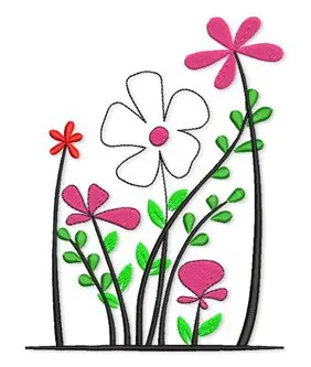 Border Flowers Embroidery Design Brand New