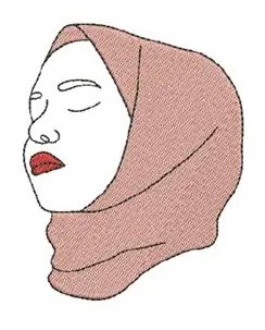 Get Yours Muslim Lady Embroidery Design