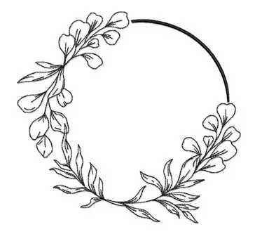 Time-Limited Floral Wreath Embroidery Design