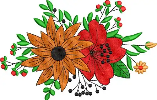 Cheap Floral Blooms Embroidery Design