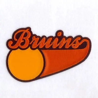 New Arrival Bruins 3 Color Applique Embroidery Design
