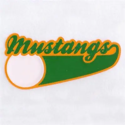 Limited Time Mustangs 3 Color Applique Embroidery Design