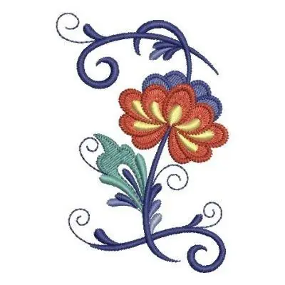 Delft Floral Alphabet I Embroidery Design Secure Checkout