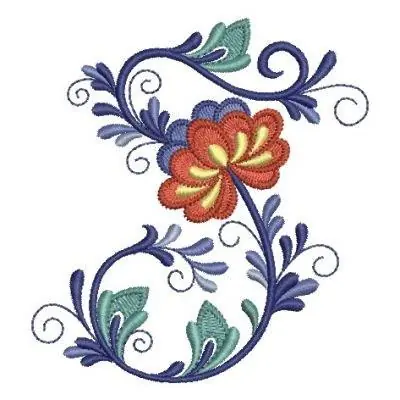 Delft Floral Alphabet G Embroidery Design Don’t Miss Out