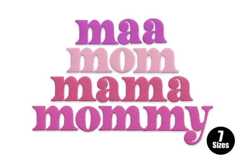 Latest Maa Mom Mama Mommy Embroidery Design