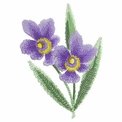 Purple Watercolor Flowers Embroidery Design Fan Favorite