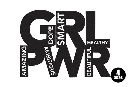 Wholesale Grl Pwr Embroidery Design