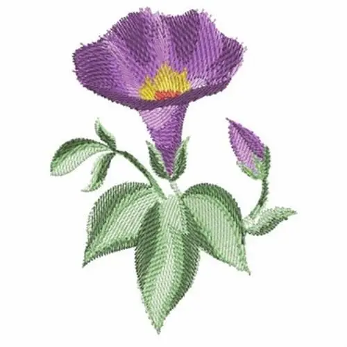 Bargain Purple Watercolor Flowers Embroidery Design