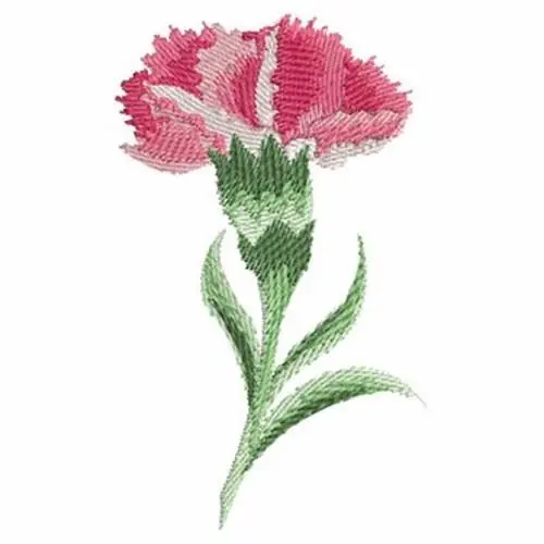 Handmade Pink Watercolor Flower Embroidery Design