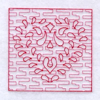 New Arrival Heart Trapunto Embroidery Design