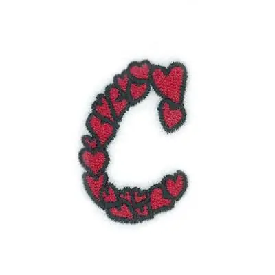 Order Now Hearts Lower Case C Embroidery Design