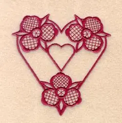 Lace Valentine Hearts Embroidery Design New Release