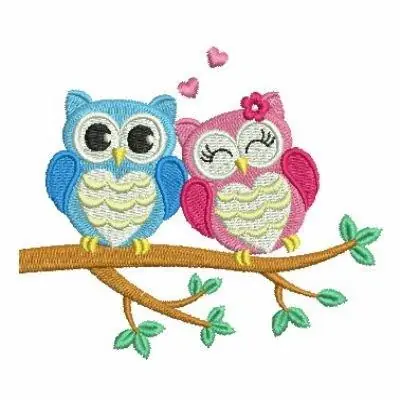 Love Owls Embroidery Design Warranty Included