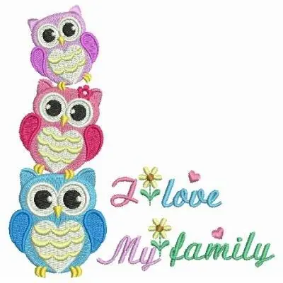 Love My Family Embroidery Design Buy Online