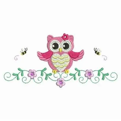 Weekend Sale Owls & Bees Embroidery Design