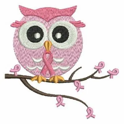Deal Awareness Owl Embroidery Design