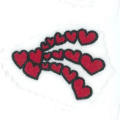 Low Price Hearts Font Shooting Heart Embroidery Design