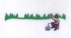 Bulk Order Ice Fisherman Pocket Topper Embroidery Design
