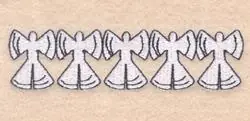 Crafted Snow Angels Pocket Topper Embroidery Design