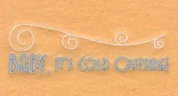 Crafted Baby, Its Cold Outside Pocket Topper Embroidery Design