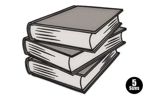 Best Price Stack Of Books Embroidery Design