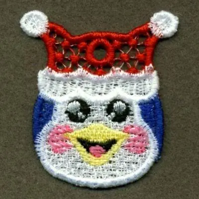 FSL Penguin Tag Embroidery Design Worldwide Shipping