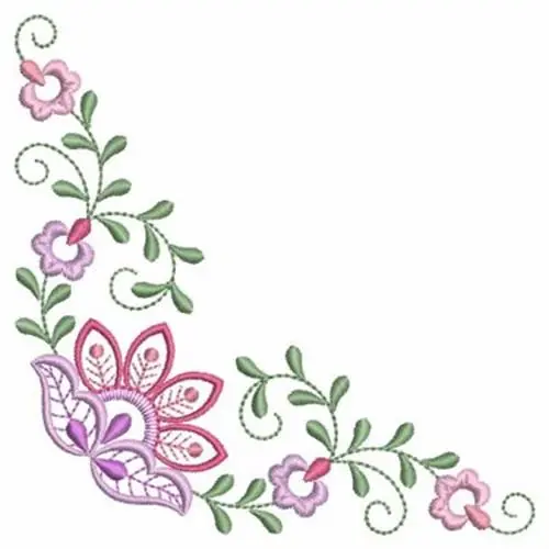 Clearance Vintage Jacobean Corner Embroidery Design
