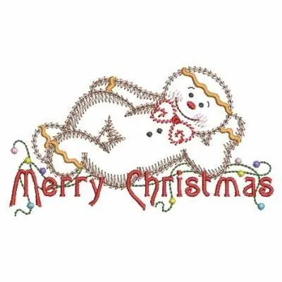 Reduced Price Gingerbread Christmas Embroidery Design