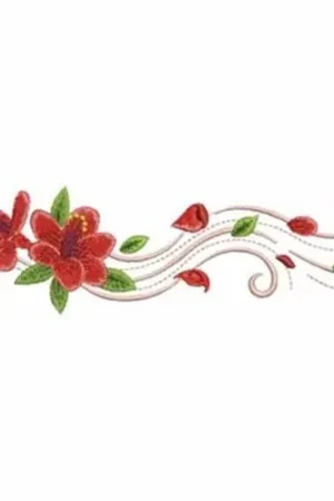 Bulk Order Red Floral Border Embroidery Design