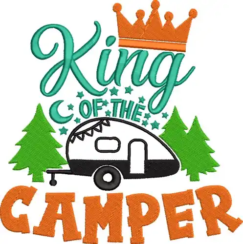 Sale King OF Camper Embroidery Design