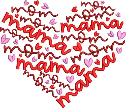 Mama Mom Embroidery Design Popular