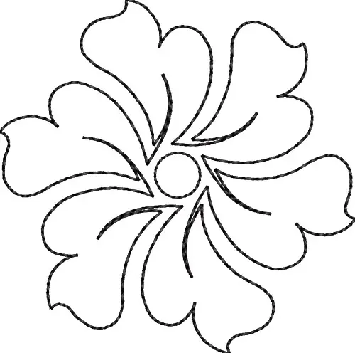 Outline Bloom Embroidery Design Holiday Sale