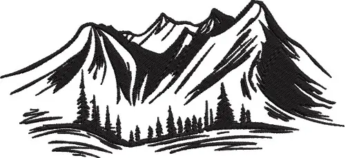 Mountains Embroidery Design Trusted Brand
