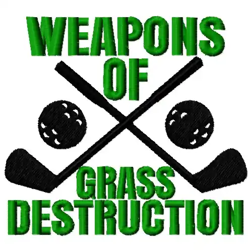 Special Offer Grass Destruction Embroidery Design