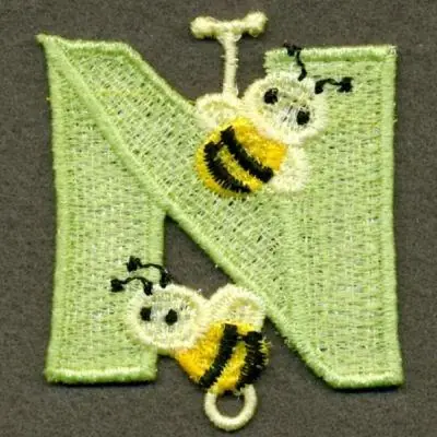 Warranty Included FSL Bear Alphabet N Embroidery Design