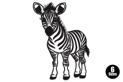 Luxury Zebra Embroidery Design