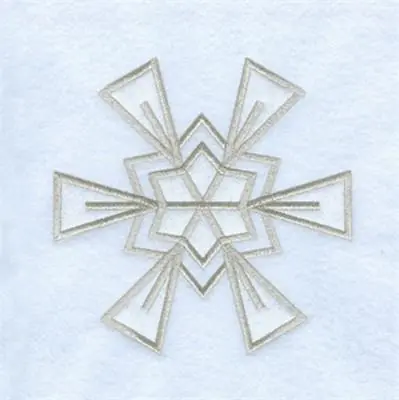 Snowflake Applique Embroidery Design Modern