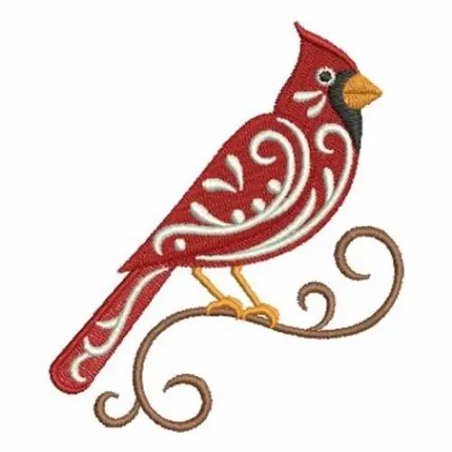 Cardinal Embroidery Design Today Only