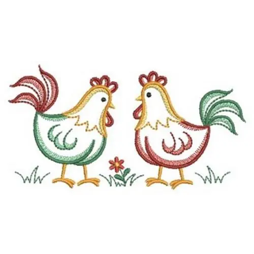 Discount Chickens Embroidery Design